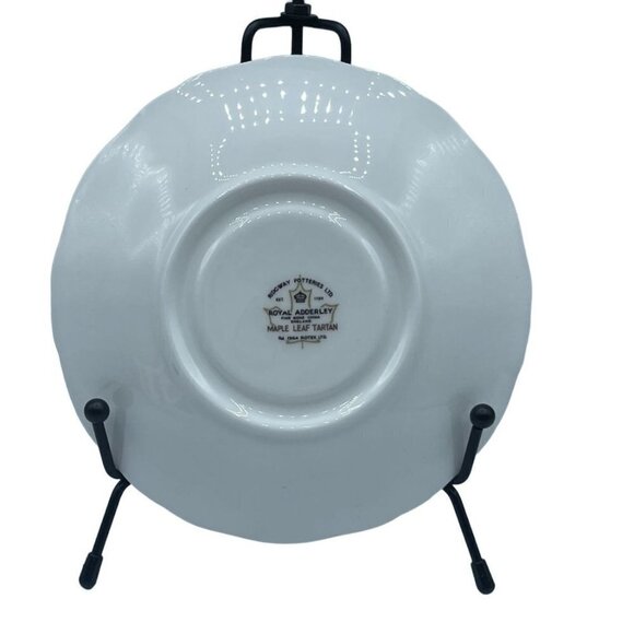 Royal Adderley English Bone China "Maple Leaf Tartan" Cup and Saucer - Picture 3 of 8